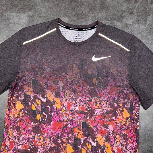 Nike Pink Floral Miler T-Shirt