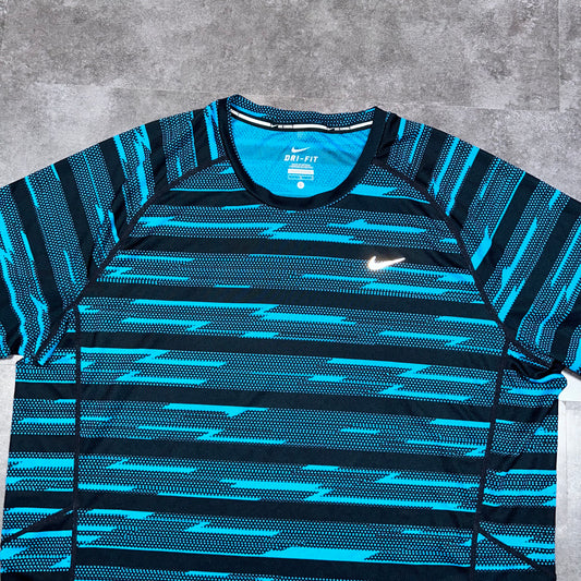 Nike Glitch Miler T-Shirt Electric Blue