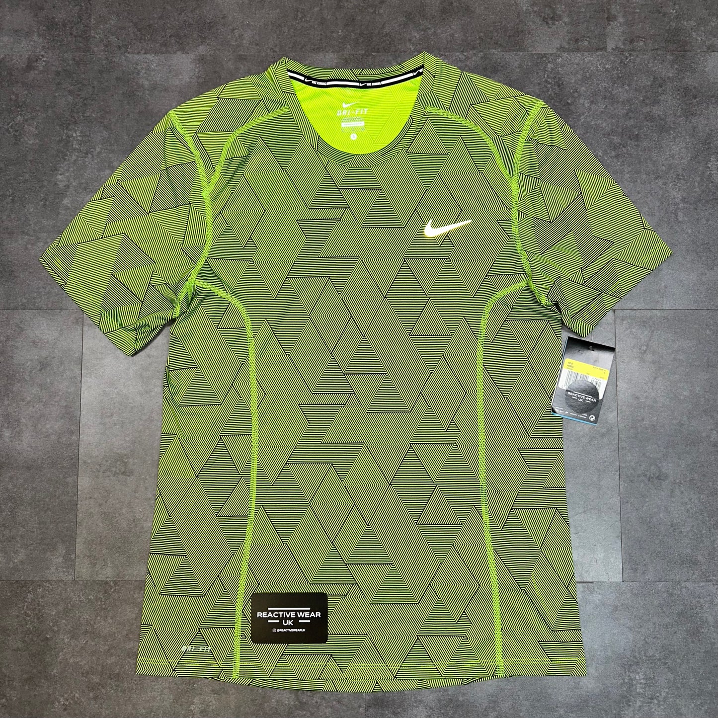 Nike Neon Green Geometry Camo T-Shirt