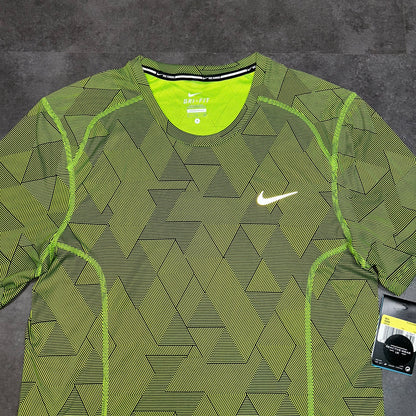 Nike Neon Green Geometry Camo T-Shirt