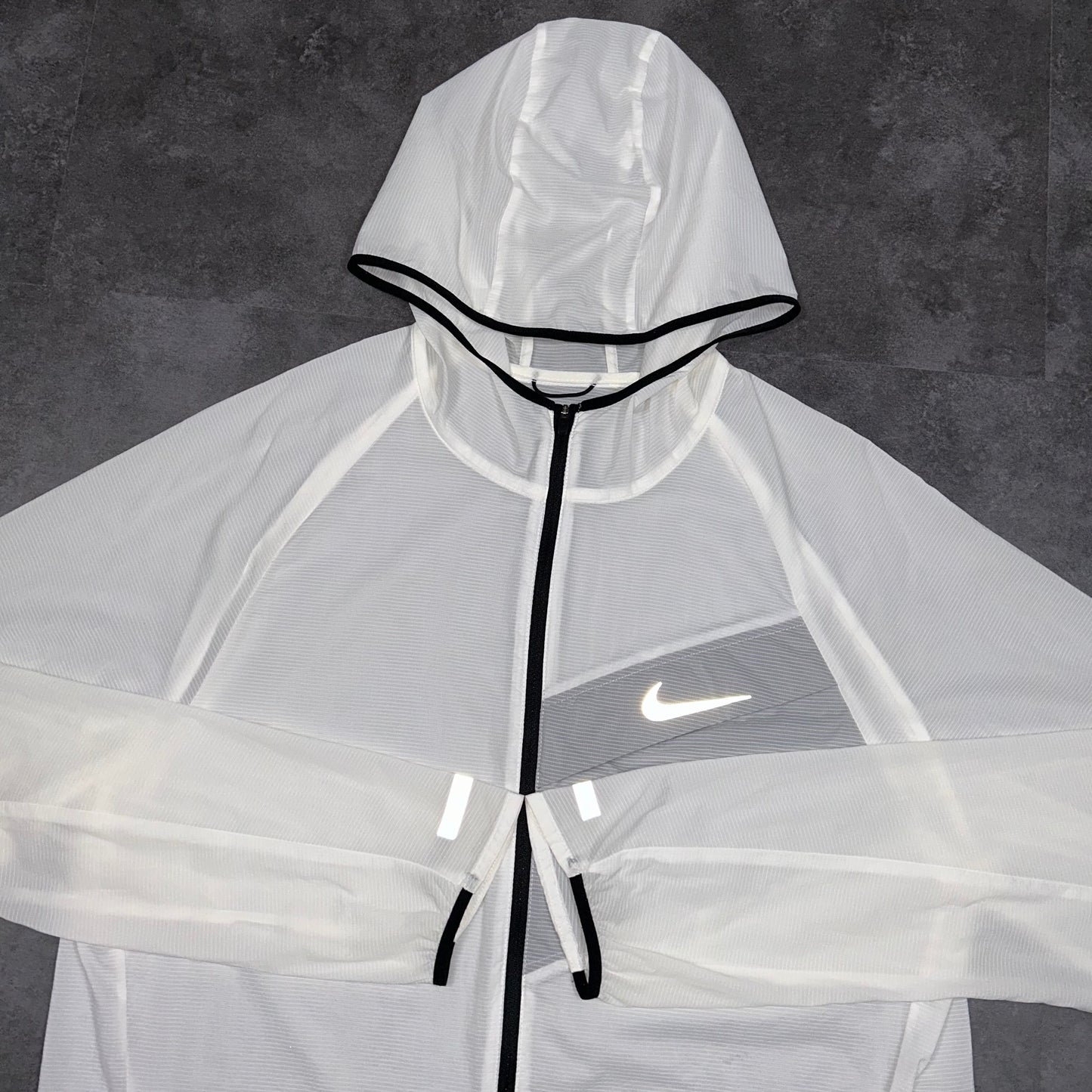 Nike White Impossibly Light Running Jacket