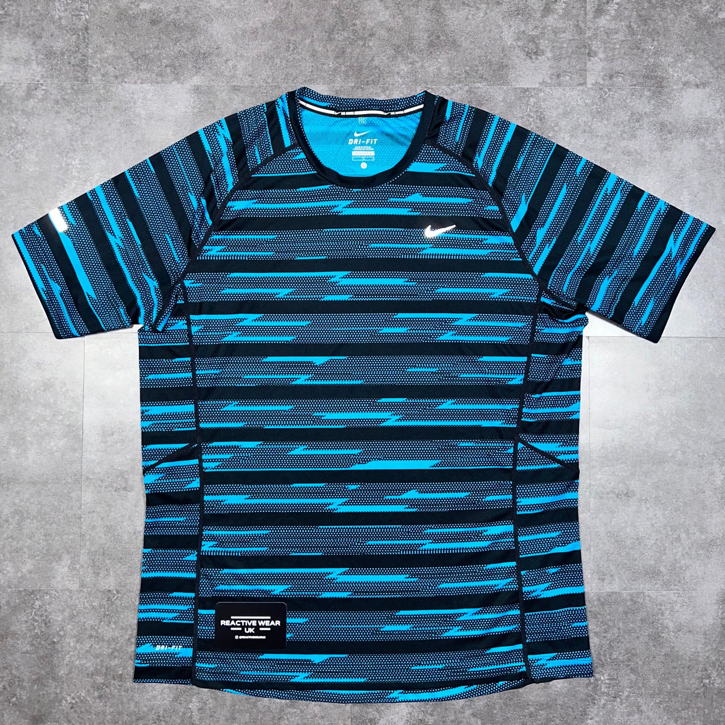 Nike Glitch Miler T-Shirt Electric Blue