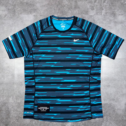 Nike Glitch Miler T-Shirt Electric Blue