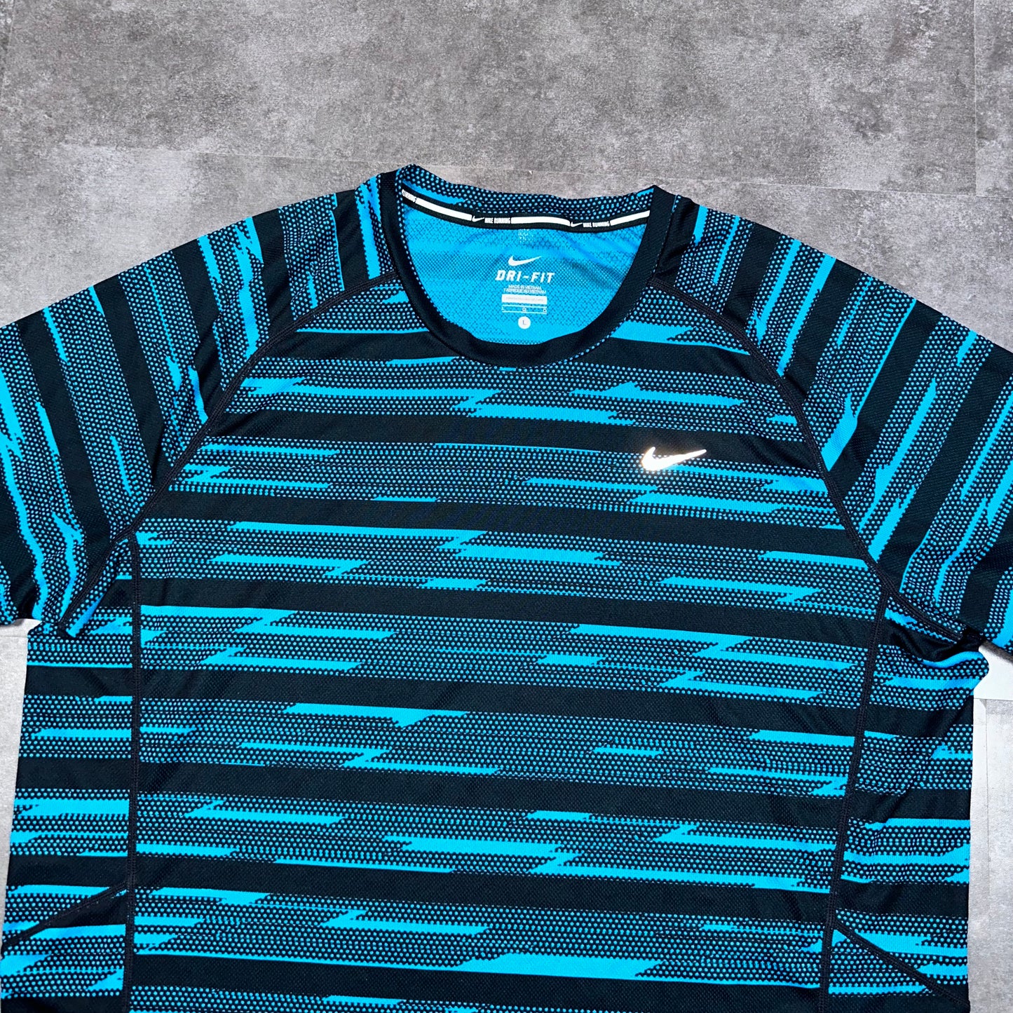 Nike Glitch Miler T-Shirt Electric Blue