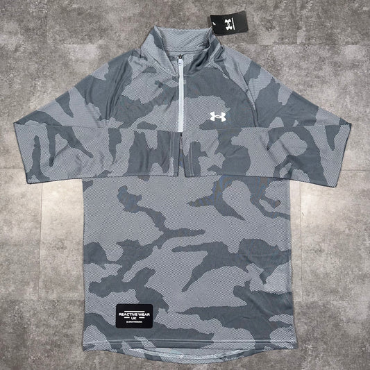 Under Armour Velocity Jacquard Half Zip Grey