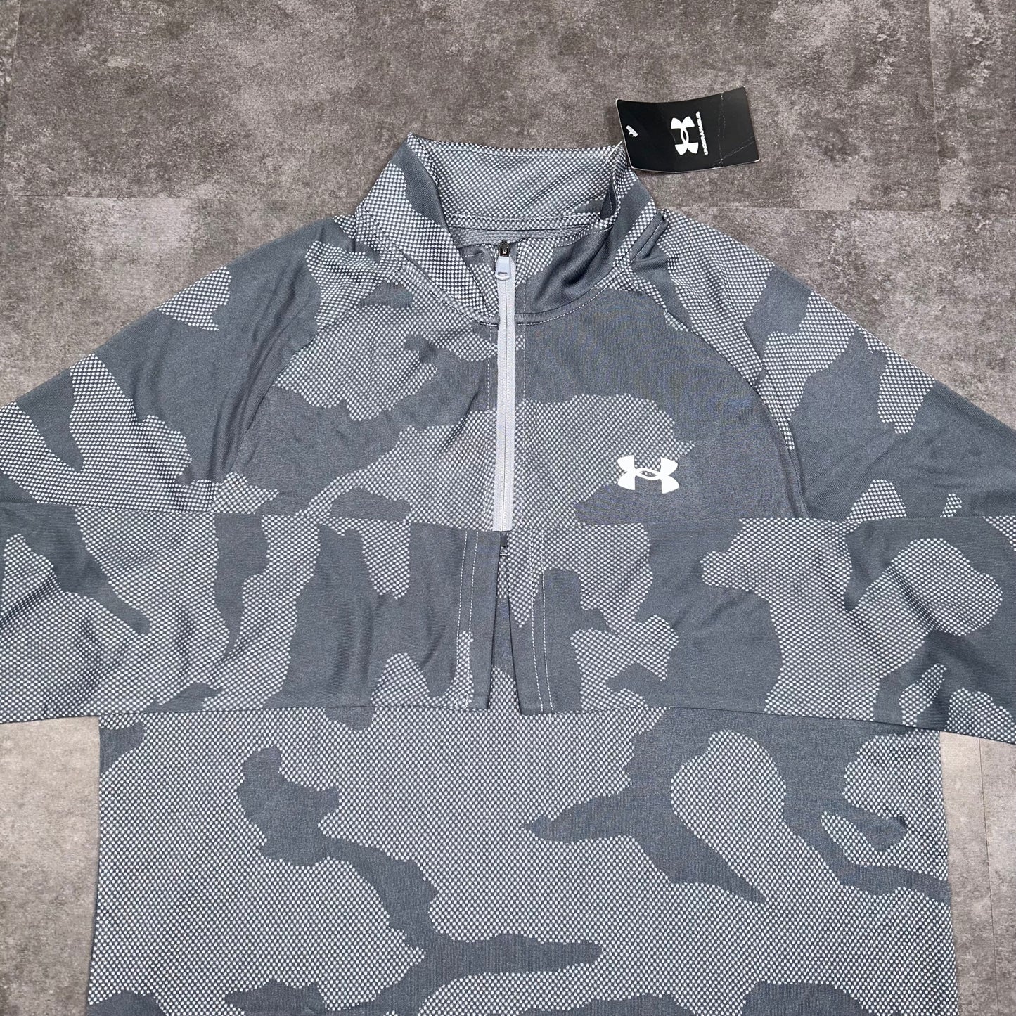 Under Armour Velocity Jacquard Half Zip Grey